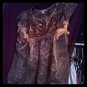A ladies size small silk blouse